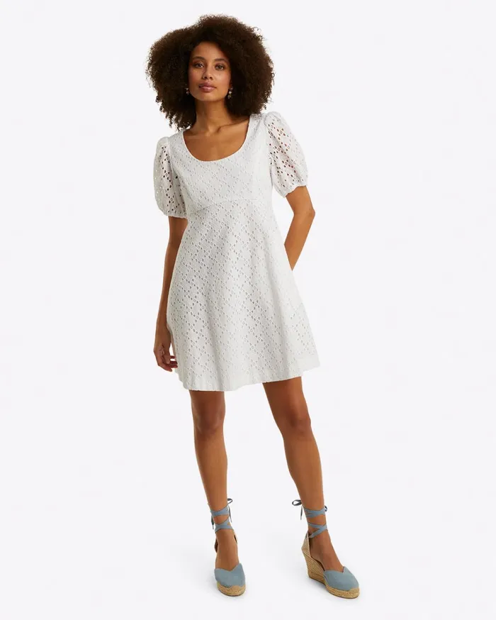 Draper James Hailey Babydoll Dress In Eyelet Women Dresses