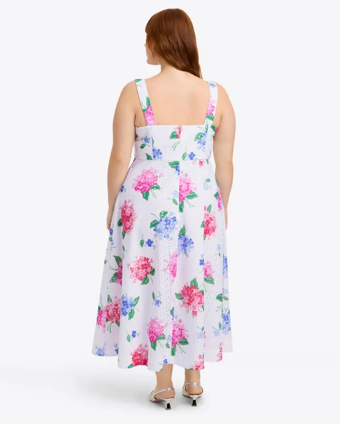 Draper James Josephine Love Circle Dress In Printed Hydrangea Women Dresses