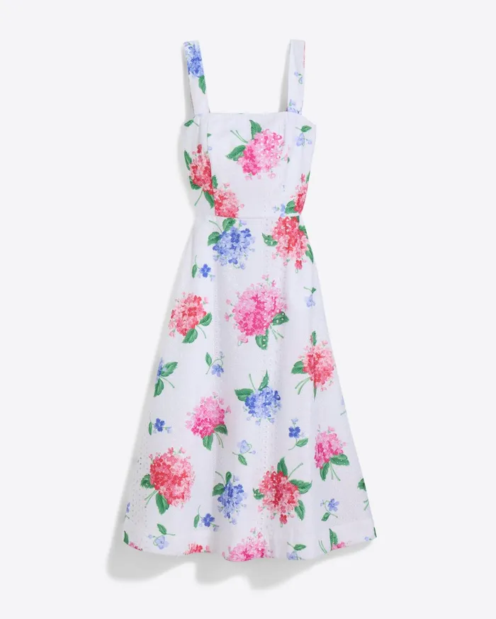 Draper James Josephine Love Circle Dress In Printed Hydrangea Women Dresses