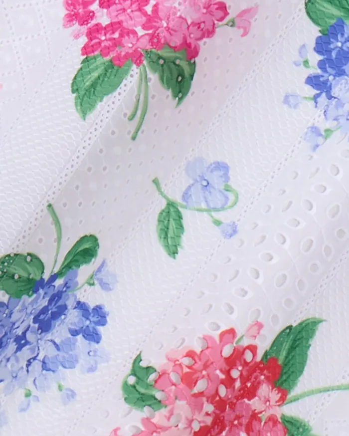Draper James Josephine Love Circle Dress In Printed Hydrangea Women Dresses