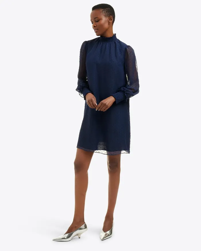 Draper James Lindsay Long Sleeve Mini Dress Women Dresses