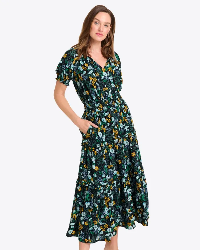 Draper James Mackenzie Midi Dress In Jasmine Frost Women Dresses