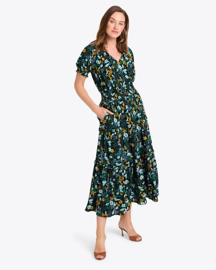 Draper James Mackenzie Midi Dress In Jasmine Frost Women Dresses