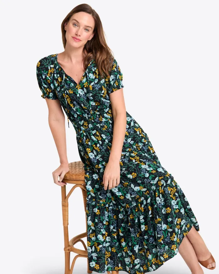 Draper James Mackenzie Midi Dress In Jasmine Frost Women Dresses