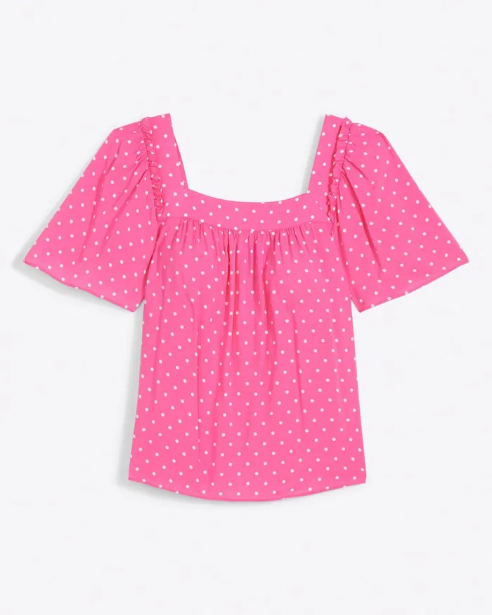 Draper James Maren Top In Polka Dots Women Tops