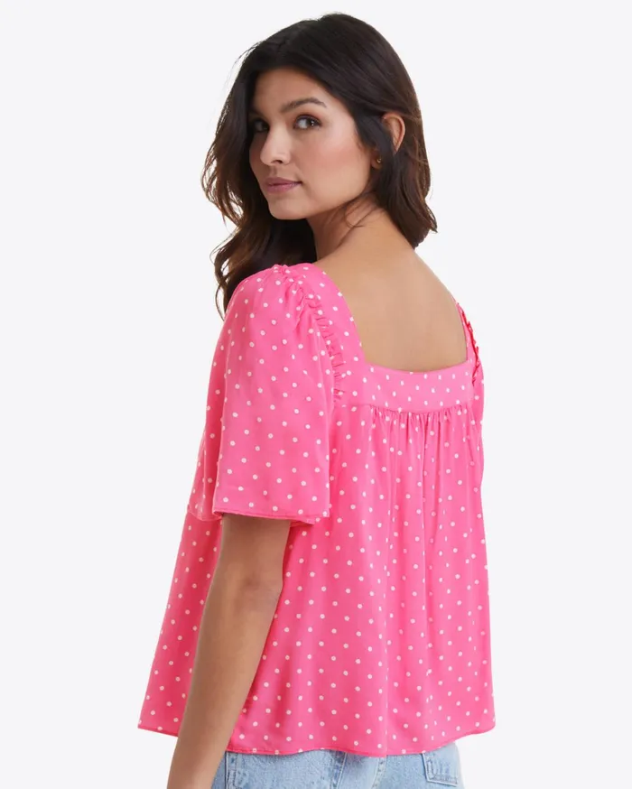 Draper James Maren Top In Polka Dots Women Tops