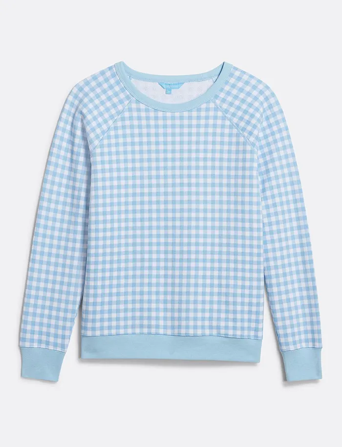 Draper James Natalie Sweatshirt In Gingham Women Lounge and Pajamas
