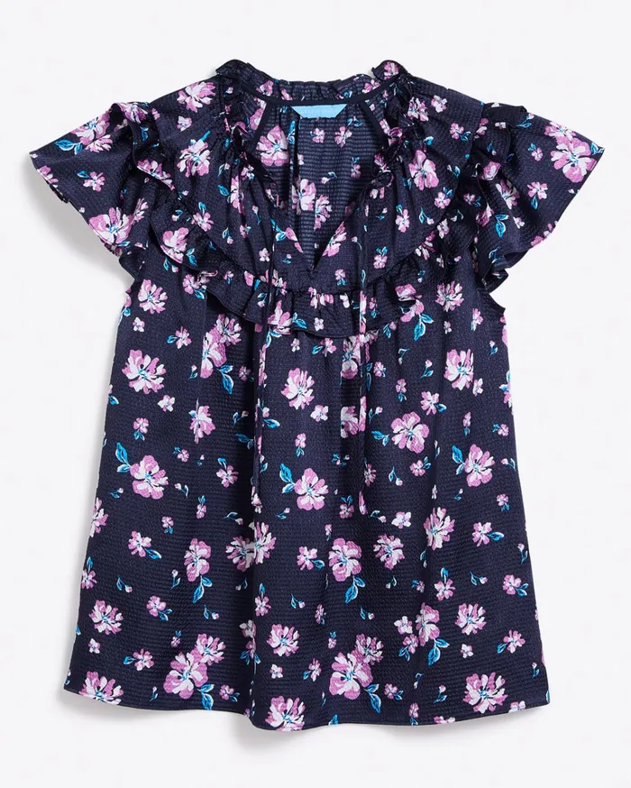 Draper James Raelynn Top In Zinnia Women Tops