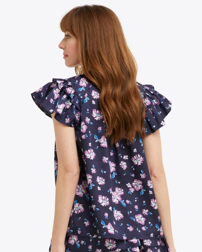 Draper James Raelynn Top In Zinnia Women Tops