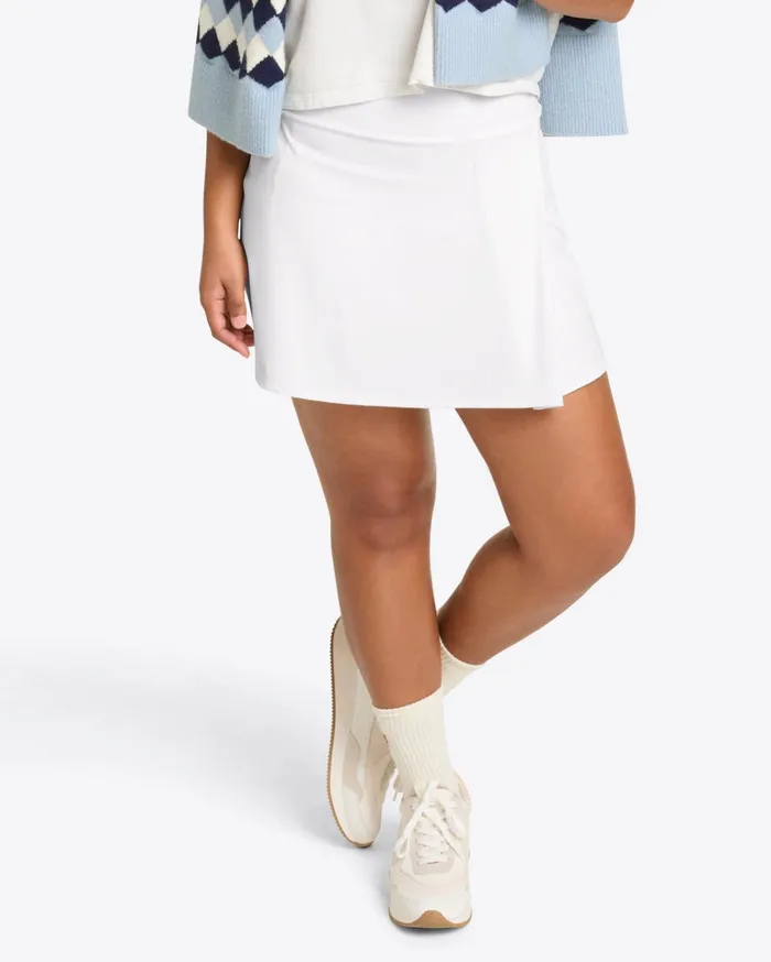 Draper James Side Slit Skort In White Women Bottoms and Skirts