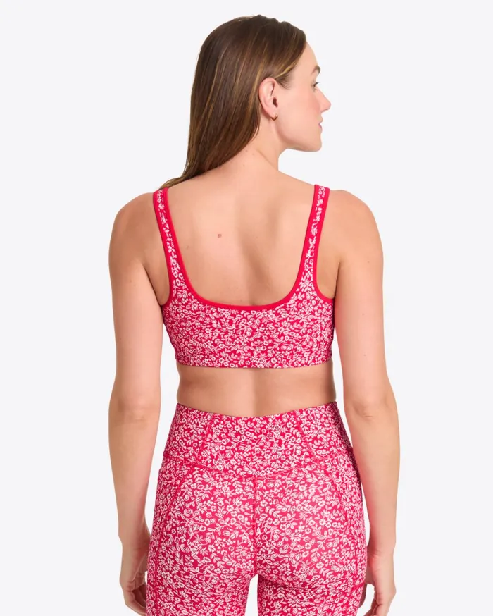 Draper James Sports Bra In Whispy Floral Women Tops