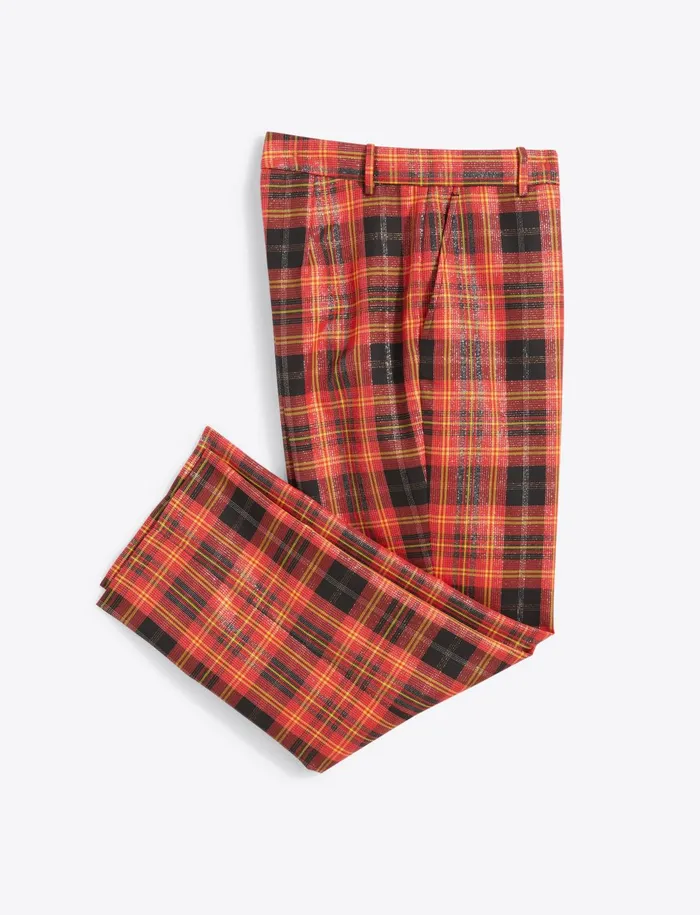 Draper James Woven Pants In Caroline Shimmer Plaid Women Bottoms and Skirts