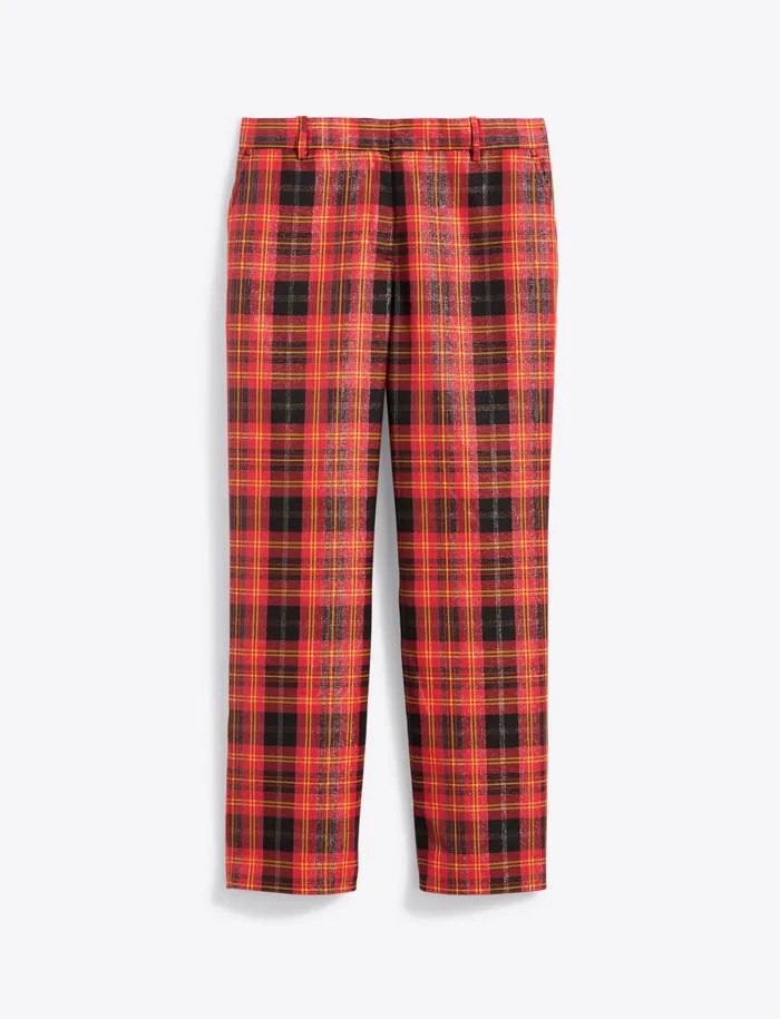 Draper James Woven Pants In Caroline Shimmer Plaid Women Bottoms and Skirts