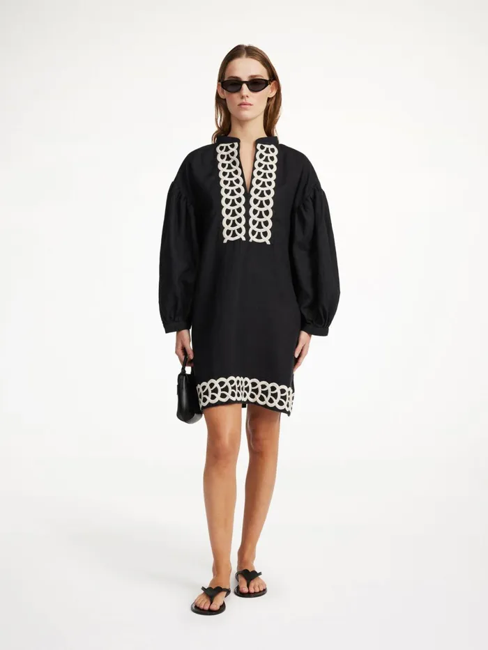 Dresses Women By Malene Birger Limonna Linen Midi Dress Black
