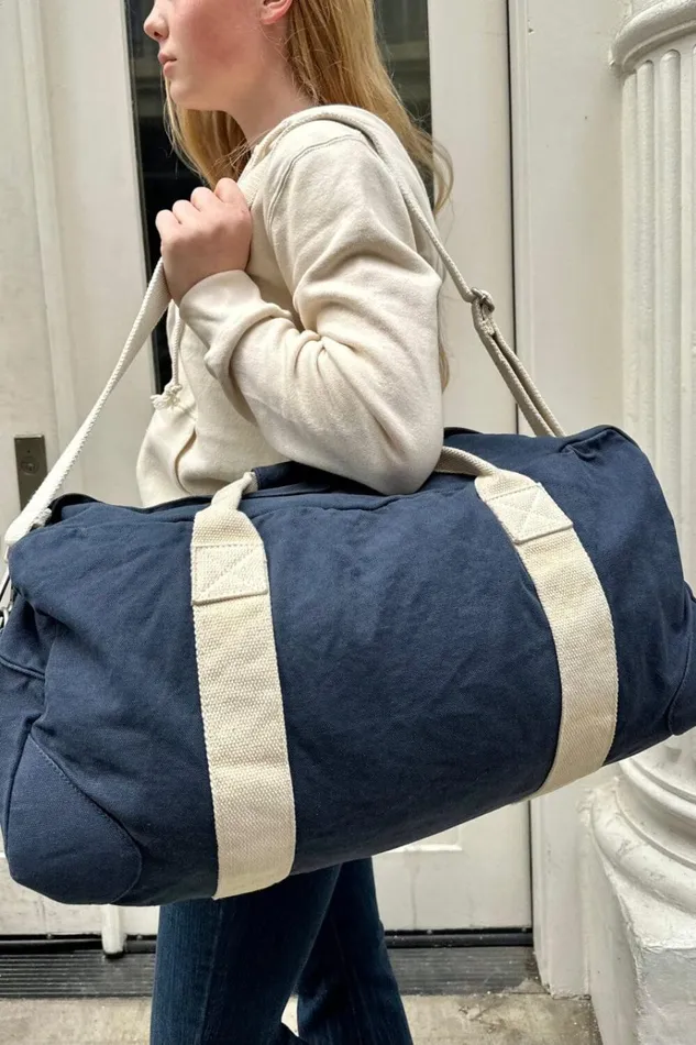 Duffle Bag Faded Navy Women Brandy Melville Bags and Backpacks