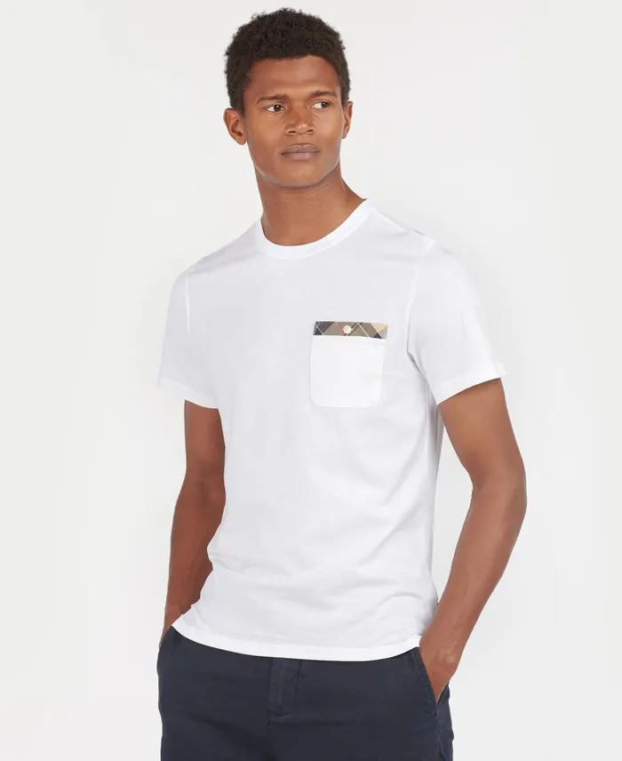 Durness Pocket TShirt Chilli Red Men Barbour TShirts