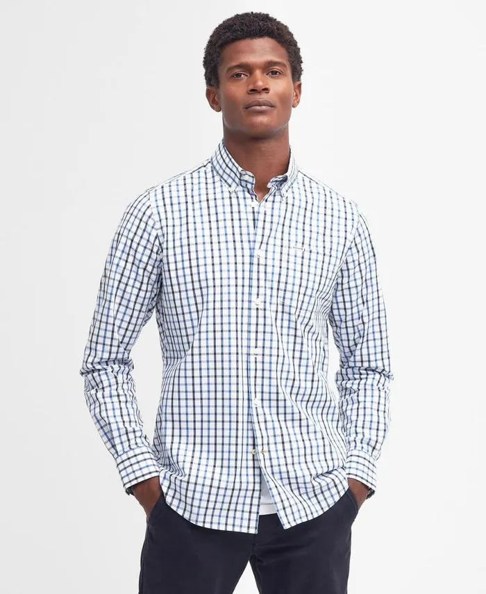 Eldon Tailored Shirt Dark Thistle Men Barbour Shirts
