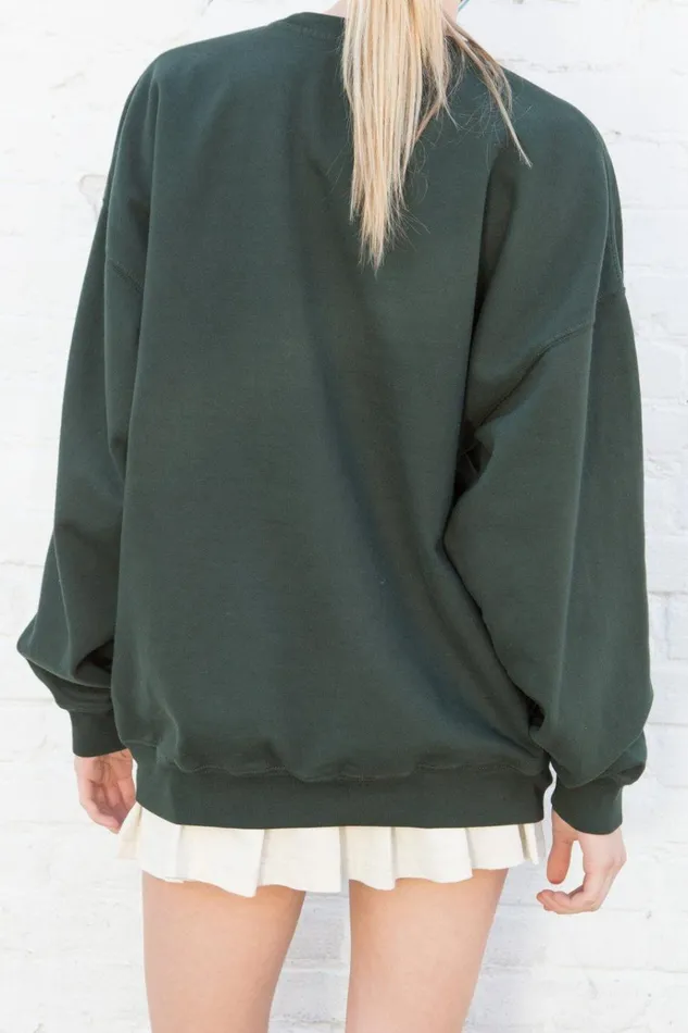 Erica Aspen Colorado Sweatshirt Dark Green Women Brandy Melville Sweatpants and Sweatshirts