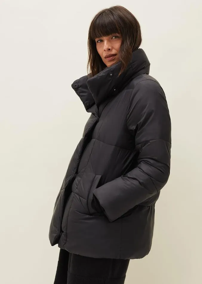 Eshima Short Puffer Coat Black Women Phase Eight Coats