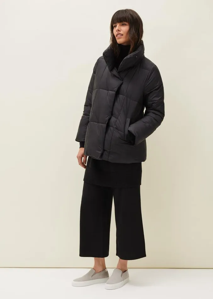 Eshima Short Puffer Coat Black Women Phase Eight Coats