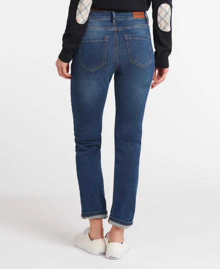 Essential Slim Jeans Worn Blue Women Barbour Trousers and Shorts