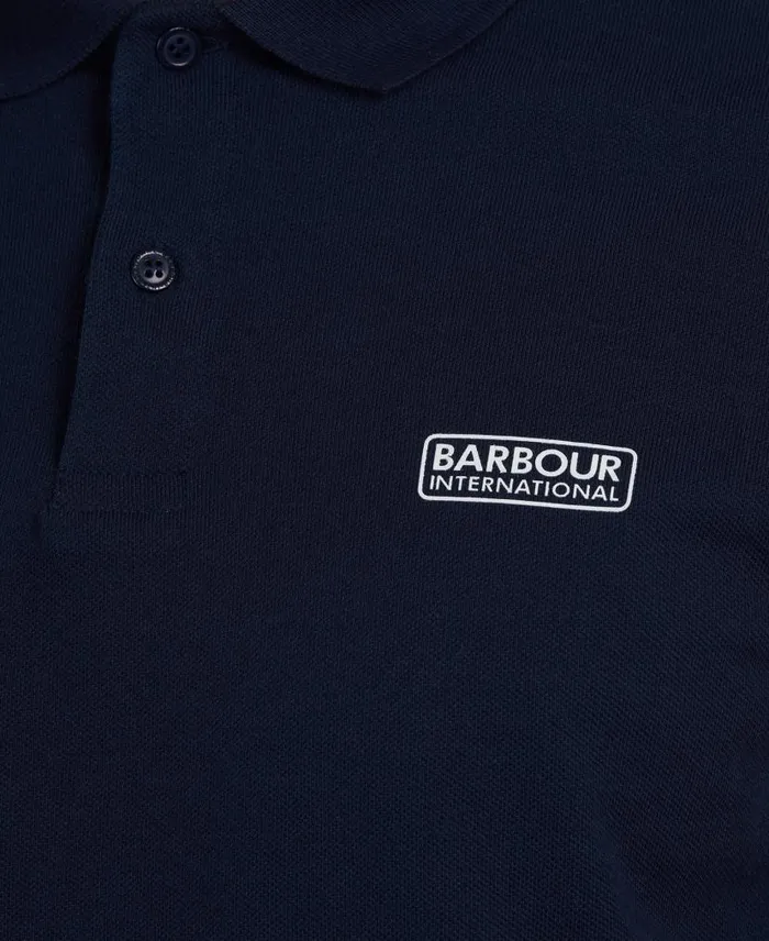 Essential Tipped Polo Black Men Barbour Polo Shirts