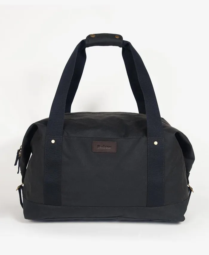 Essential Wax Holdall Navy Men Barbour Bags and Luggage