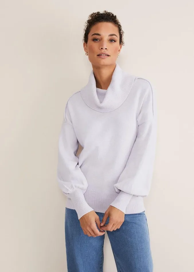 Eveleen Knitted Jumper Lilac Women Phase Eight Knitwear