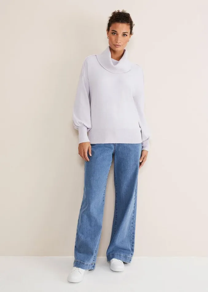 Eveleen Knitted Jumper Lilac Women Phase Eight Knitwear