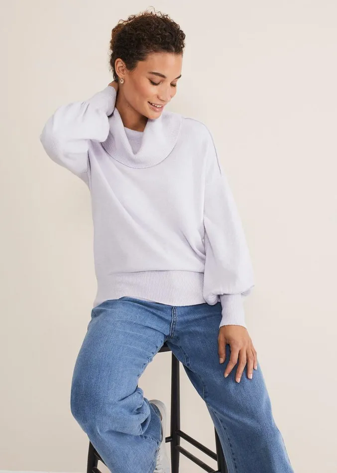 Eveleen Knitted Jumper Lilac Women Phase Eight Knitwear