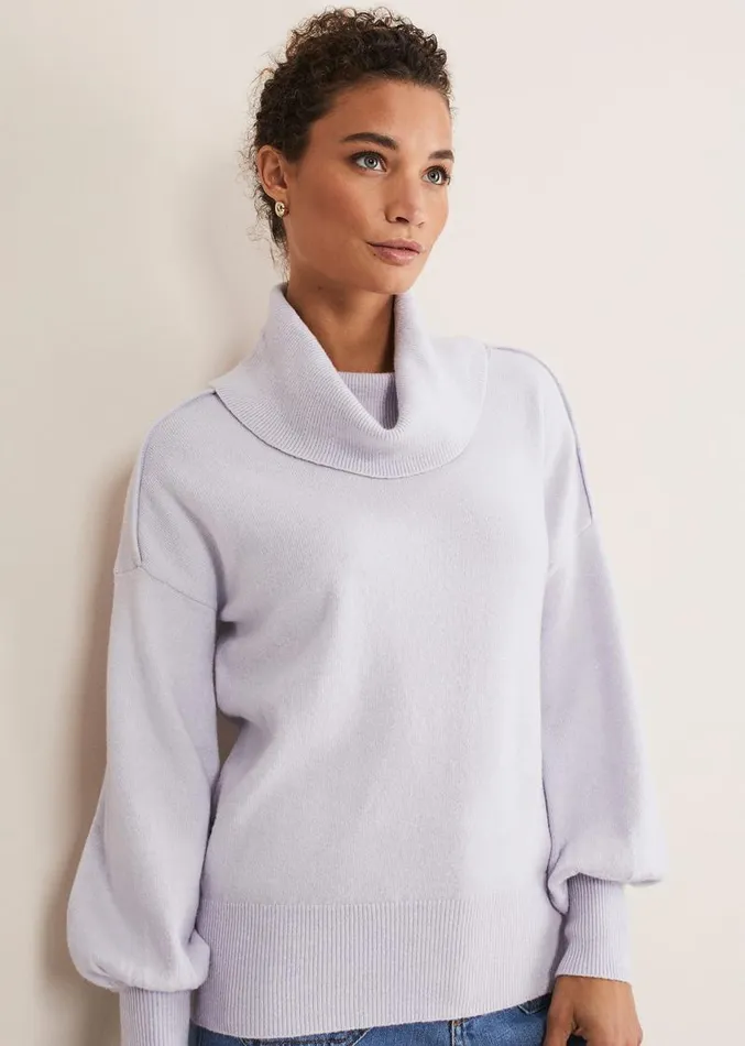 Eveleen Knitted Jumper Lilac Women Phase Eight Knitwear