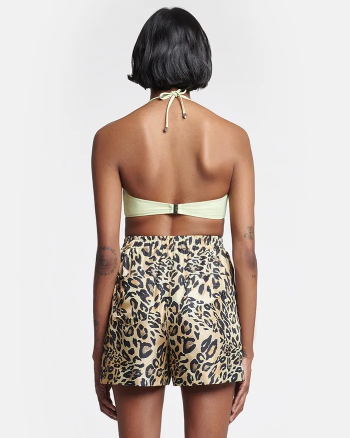 Exter Printed SilkTwill Boxer Shorts Leopard Women Nanushka Bottoms
