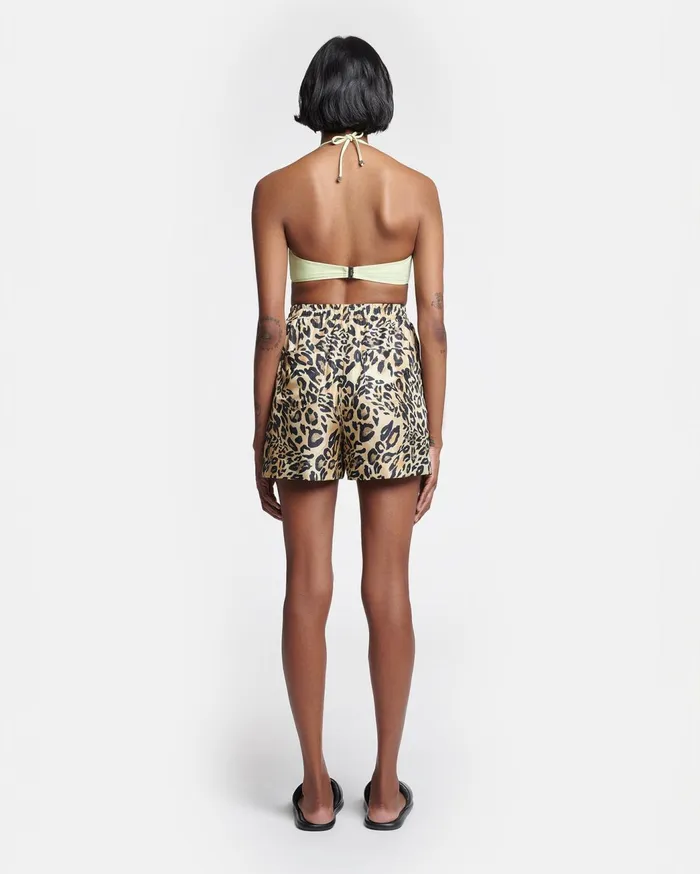 Exter Printed SilkTwill Boxer Shorts Leopard Women Nanushka Bottoms