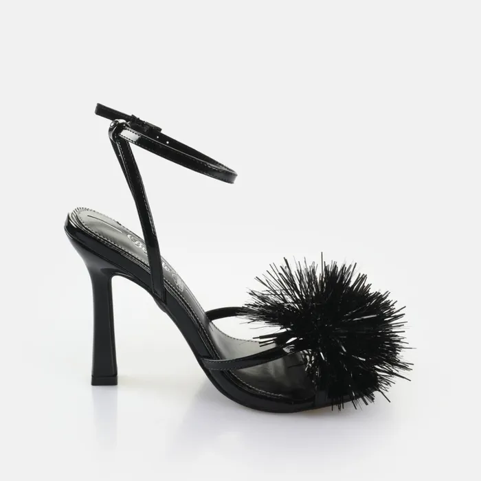 Fairy Fluff 8211 Vegan Patent 8211 Black Black Buffalo Heels