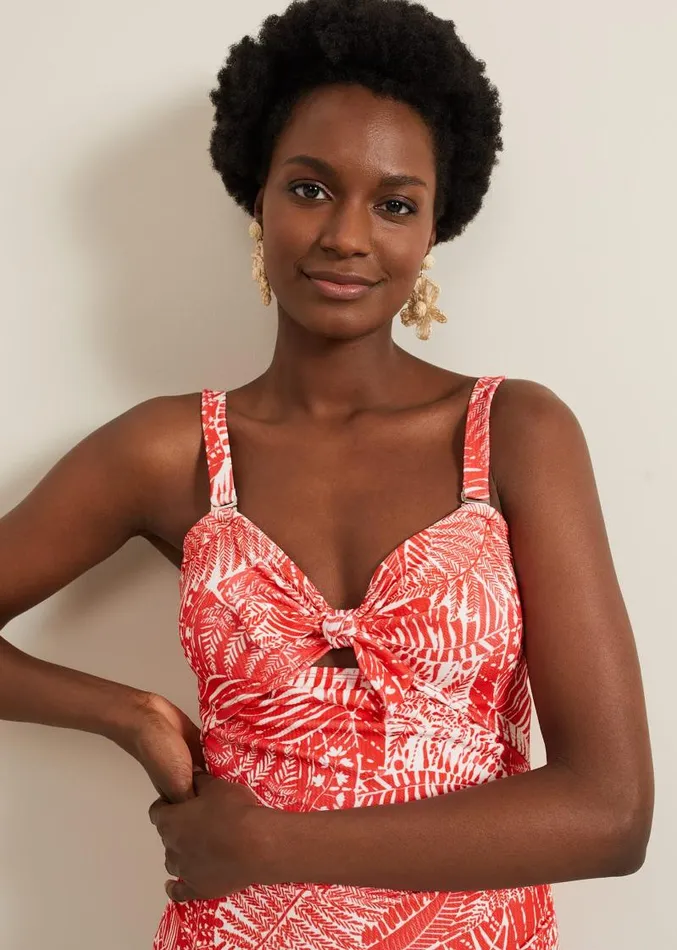 Fern Print Swimsuit Redwhite Women Phase Eight Swimwear