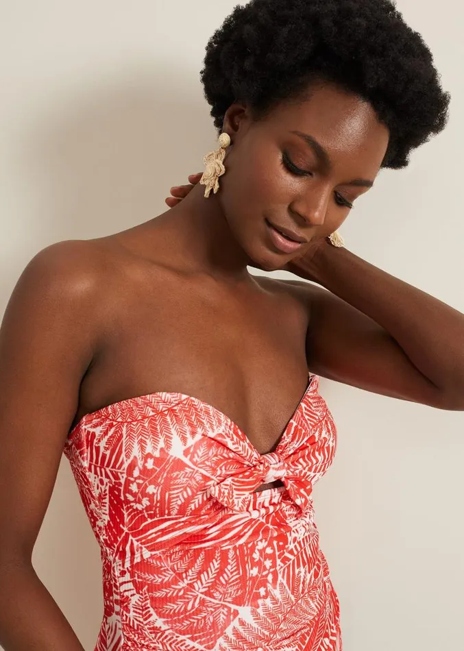 Fern Print Swimsuit Redwhite Women Phase Eight Swimwear