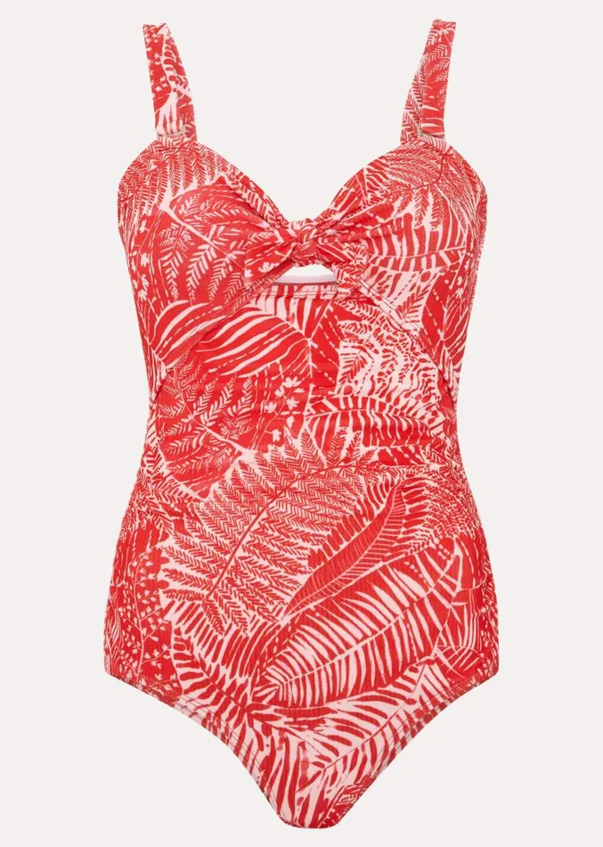 Fern Print Swimsuit Redwhite Women Phase Eight Swimwear