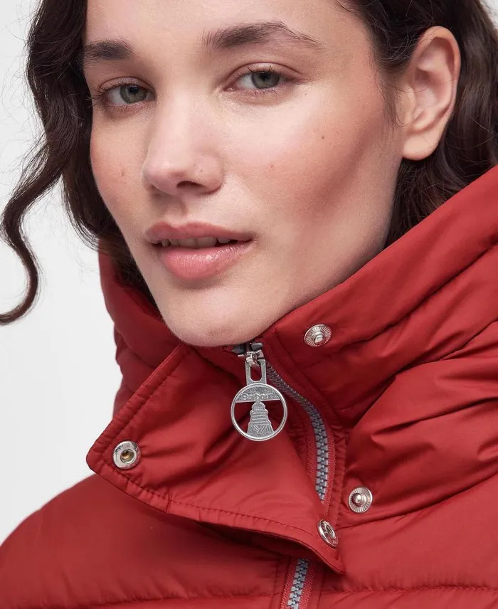 Ferndale Quilted Jacket Saffron Red Women Barbour Quilted Jackets