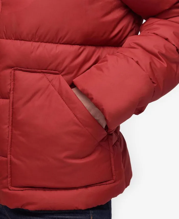 Ferndale Quilted Jacket Saffron Red Women Barbour Quilted Jackets