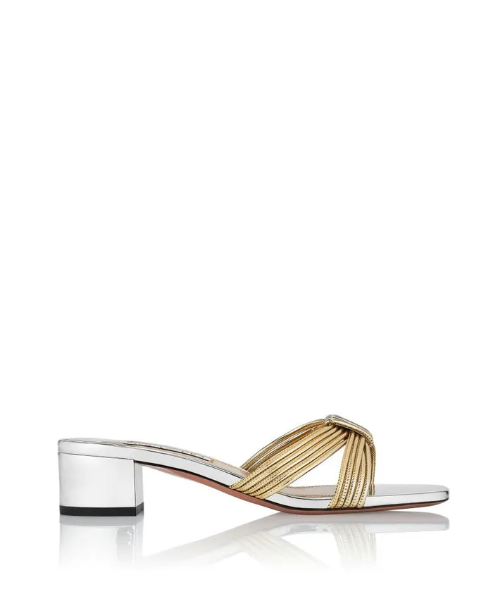 Film Sandal 35 Silver Women Aquazzura Sandals Film Sandal 35 Silver Women Aquazzura Sandals