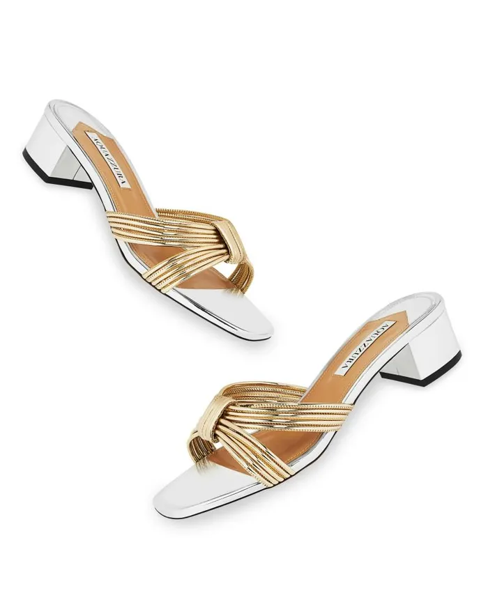 Film Sandal 35 Silver Women Aquazzura Sandals Film Sandal 35 Silver Women Aquazzura Sandals