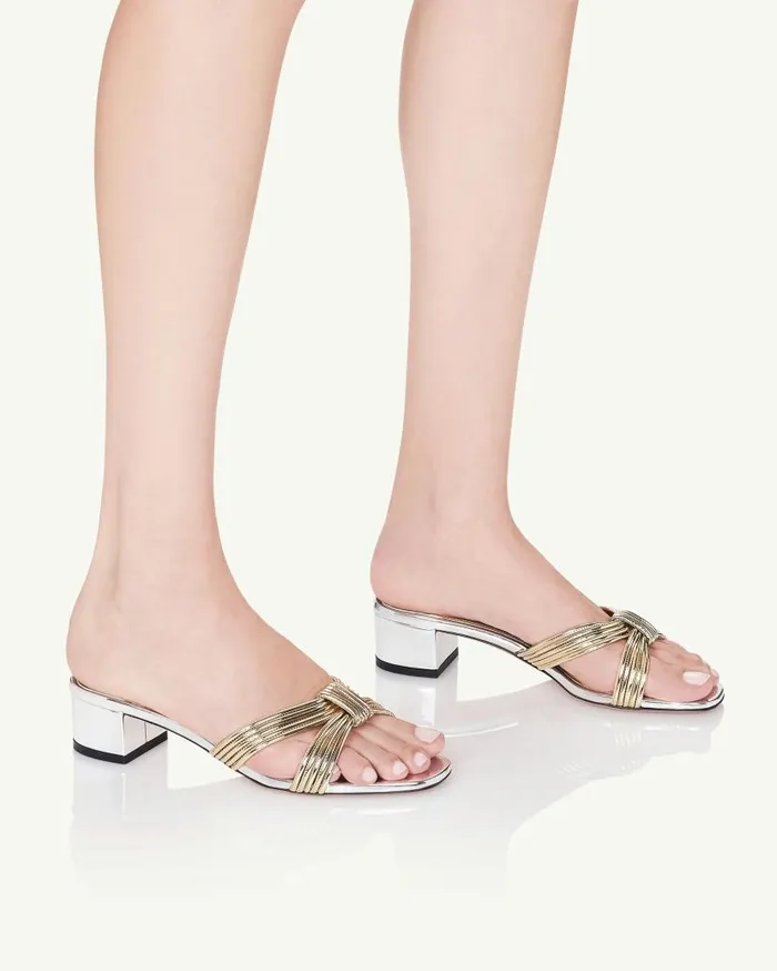 Film Sandal 35 Silver Women Aquazzura Sandals Film Sandal 35 Silver Women Aquazzura Sandals