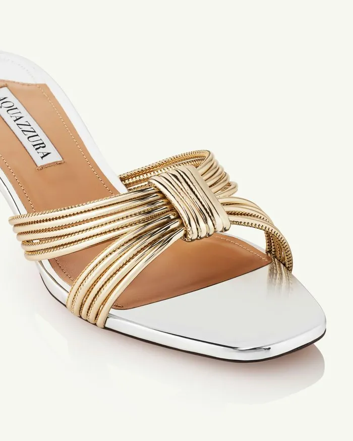 Film Sandal 35 Silver Women Aquazzura Sandals Film Sandal 35 Silver Women Aquazzura Sandals