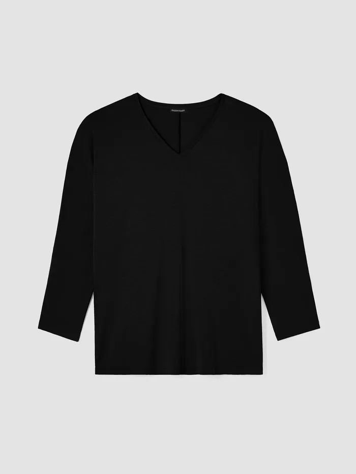 Fine Jersey DolmanSleeve Top Black Women Eileen Fisher Tops and Tees