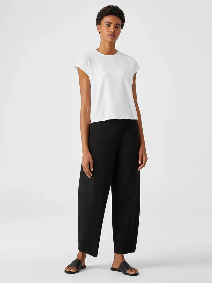 Fine Jersey Square Top White Women Eileen Fisher Tops and Tees