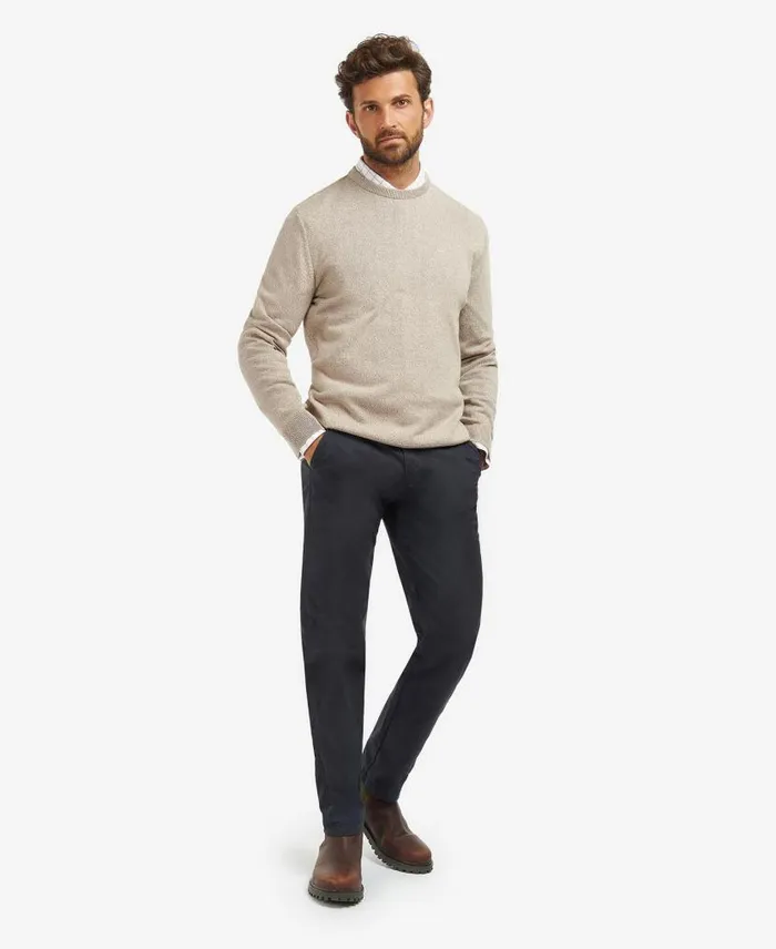 Firle Sweatshirt Olive Marl Men Barbour Jumpers