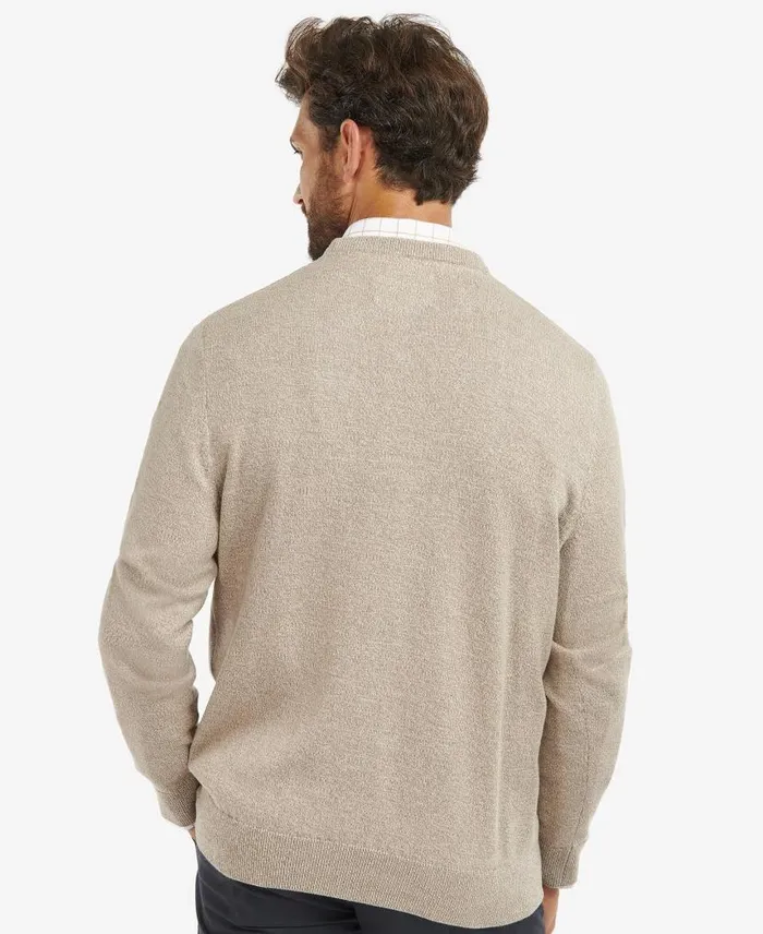 Firle Sweatshirt Olive Marl Men Barbour Jumpers