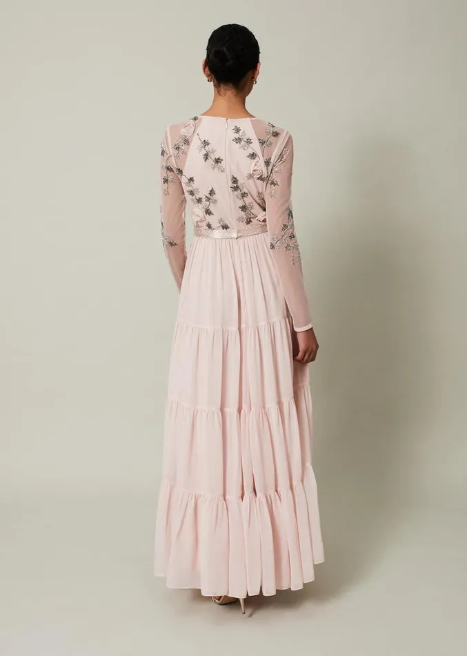 Florence Beaded Maxi Dress Antique Rose Women Phase Eight Dresses