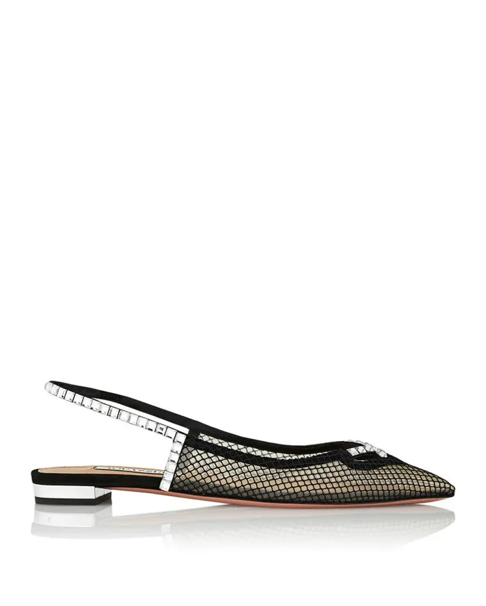 Forbidden Love Flat Black Women Aquazzura Flats Forbidden Love Flat Black Women Aquazzura Flats