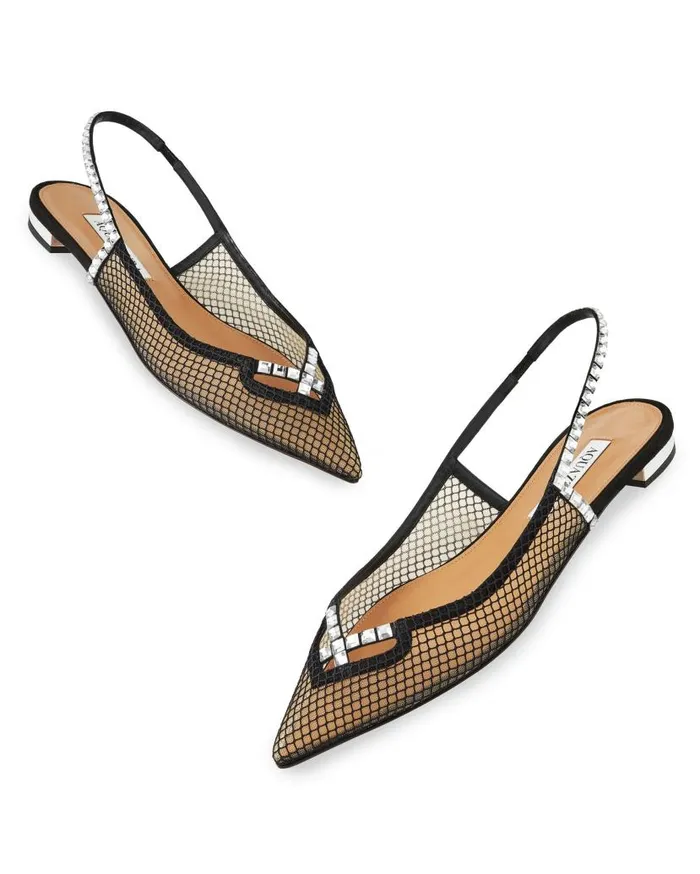 Forbidden Love Flat Black Women Aquazzura Flats Forbidden Love Flat Black Women Aquazzura Flats